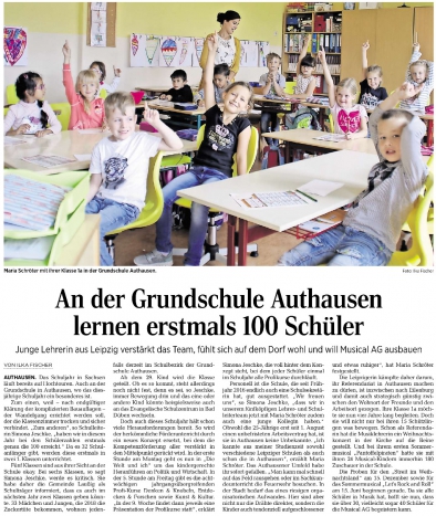 An der Grundschule Authausen lernen erstmals 100 Schüler