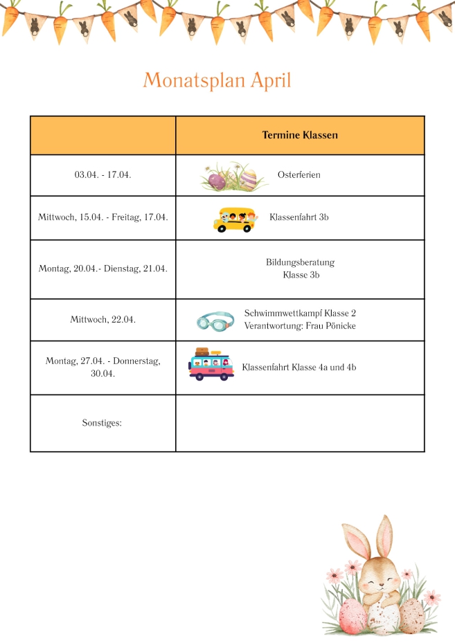 Monatsplan April 2026